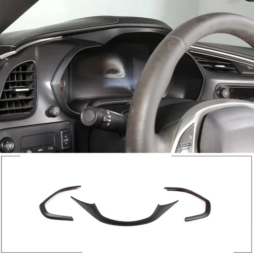 Vista 9 de Tiras de ajuste para panel de instrumentos de tablero de instrumentos, ABS, 3 unidades, compatibles con Corvette C7 Stingray 2014-2019, accesorios