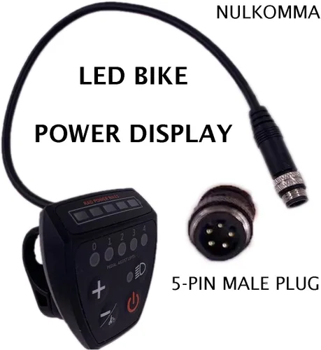 Vista 3 de Medidor de pantalla LED universal eléctrica para bicicleta 24 V 36 V 48 V Ciclismo Computadora Ebike Pantalla LED Panel de control con 5 p macho