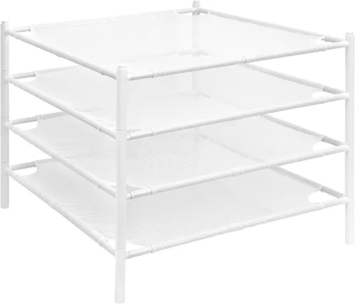 Vista 16 de STORAGE MANIAC Estante para Secar Suéteres, Estante de Secar Ropa de Malla, Estante de Secar Ropa de lavandería Apilable, Secador Plano