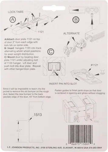 Vista 3 de Johnson Hardware Kit de accesorios de repuesto 1500