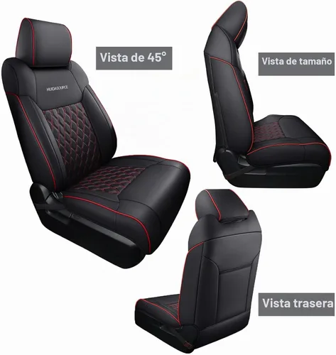 Vista 7 de Huidasource Fundas para Asiento de Tundra, Fundas de Asiento de Cuero Delantero y Trasero, Protector Impermeable para Asiento de Coche Adecuado
