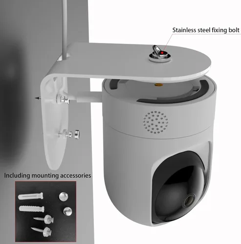 Vista 3 de Soporte de pared de metal para Eufy Security Indoor Cam E220 y Eufy P24, proporciona mejores ángulos de visión