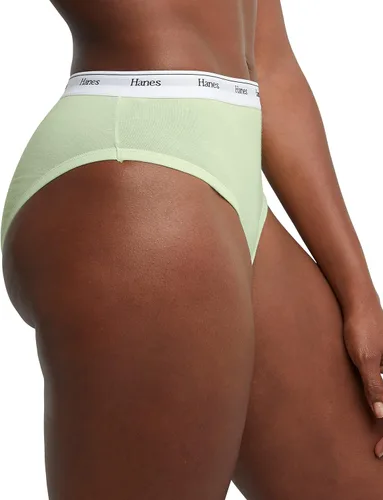 Vista 3 de Hanes Women's Originals Hi-Leg Panties, Breathable Stretch Cotton Underwear, Assorted, 6-Pack