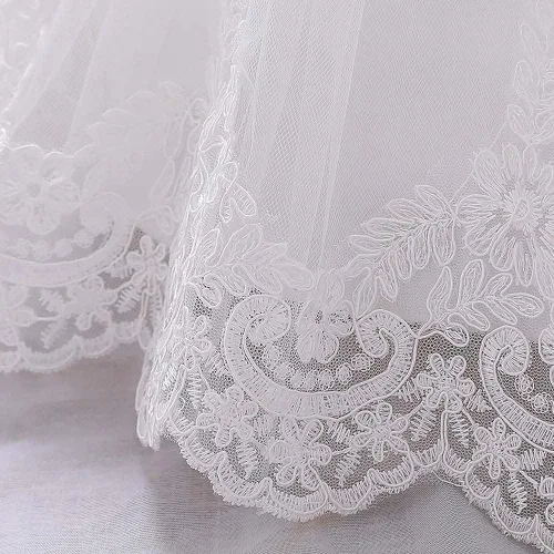 Vista 6 de 6-24 meses - Vestido de fiesta de boda con lazo grande para niña