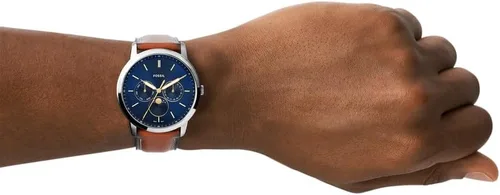 Vista 5 de Fossil Neutra Reloj cronógrafo para hombre con pulsera de acero inoxidable o correa de cuero auténtico