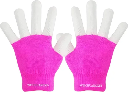 Vista 4 de WEICHUANGXIN LED Gloves, Light Up Gloves Finger Lights 3 Colors 6 Modes Flashing LED Gloves Colorful Flashing Gloves Kids Toys for Christmas