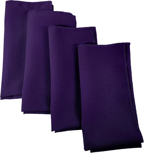 Vista 9 de LA Linen Paquete de 10 servilletas de popelina de poli, servilletas de tela suave, servilletas lavables y reutilizables, servilletas de mesa