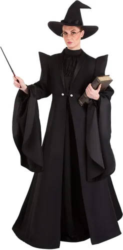 Vista 4 de Disfraz de profesor McGonagall de Harry Potter de talla grande, disfraz de mago de Gryffindor para Halloween