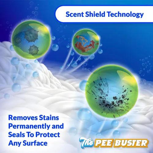 Vista 4 de Removedor de manchas para mascotas, botella de limpieza recargable con 5 tabletas solubles, limpiador multisuperficie para orina de perro y gato