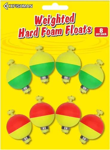 Vista 15 de XFISHMAN Kit de corchos de pesca con peso para pescar, flotador de espuma hecho a mano, 1 pulgada, 2 en 8-12 unidades Surtido 12 Pack
