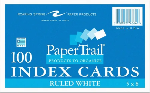 Vista 10 de Roaring Spring Fichas de índice de 4 x 6 pulgadas, caja a granel de 36 paquetes de 100 cada uno, papel de índice blanco liso 100#, rayado