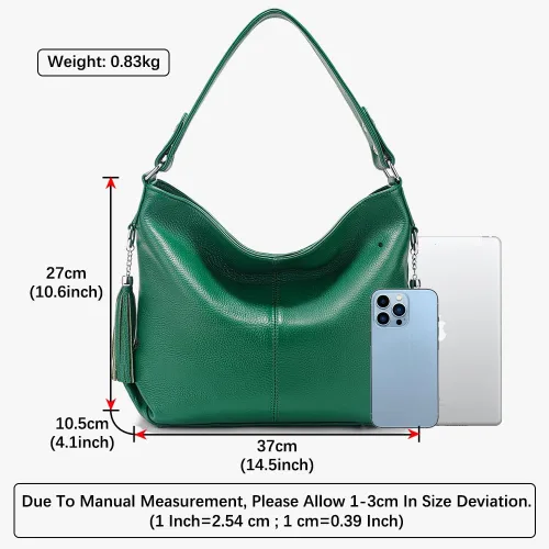 Vista 23 de Moda suave cuero genuino borla mujer bolso señoras hombro mensajero hobo bolso