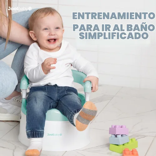 Vista 2 de Jool Baby Silla Orinal para Entrenamiento de Baño de Niños Pequeños - Protector contra Salpicaduras y Soporte para la Espalda (Aqua)