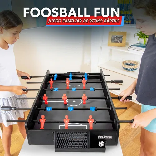 Vista 2 de Juego de futbolín de mesa GoSports de 32 pulgadas - Roble o Negro
