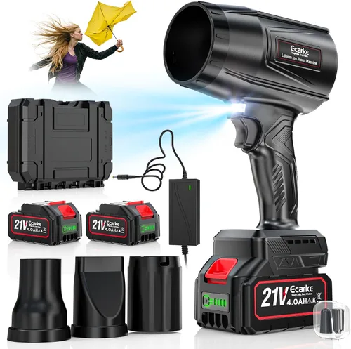 Vista 12 de Soplador de hojas de 800,000 RPM compatible con Makita18V: soplador de polvo inalámbrico Ecarke Turbo Jet Soplador eléctrico de mano alimentado