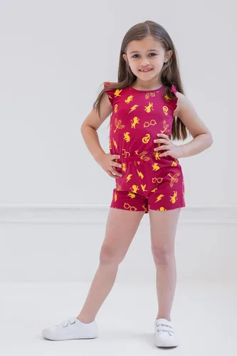 Vista 2 de Harry Potter Gryffindor - Mameluco sin mangas de felpa francesa para niñas pequeñas y grandes
