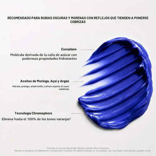 Vista 7 de Oligo Professionnel - Acondicionador azul - Rubio negro Science NEU BLU - Elimina el cobrizo - Hidrata y suaviza para una textura sedosa - Mejora