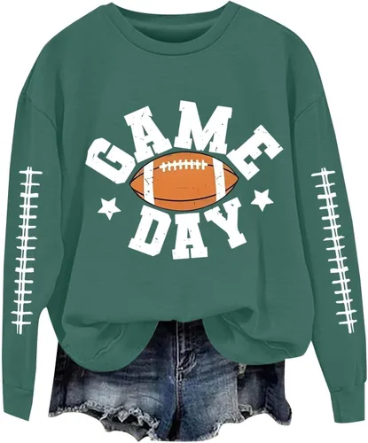 Vista 28 de Women's Oversized Sweatshirt, Long Sleeve Sweatshirts Crewneck Printed Pullover Tops, S-3XL