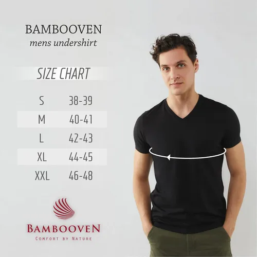 Vista 7 de Camisetas para hombre de rayón hechas de bambú, ajuste moderno, camiseta interior que absorbe la humedad, cuello redondo, camisetas con cuello en V