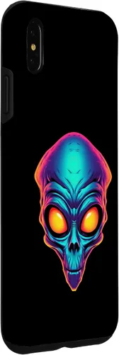 Vista 15 de iPhone 13 Pro Max Scary Alien Face UFO Alien Head Funny Alien Case