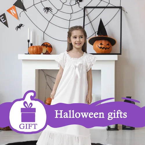 Vista 2 de Camisones para niñas, vestido de princesa de algodón, camisón vintage para niñas (Doll, niñas, mujeres)