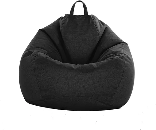 Vista 10 de Funda para puf de almacenamiento de animales de peluche (sin relleno), extra suave, funda de repuesto de algodón y lino de espuma viscoelástica