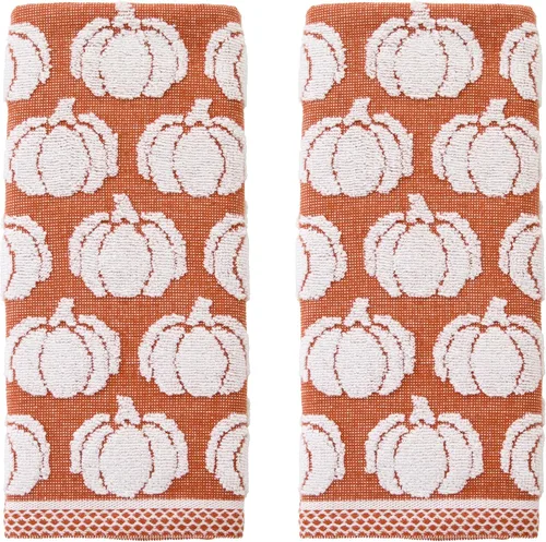 Vista 11 de SKL Home Juego de toallas de mano para otoño, cosecha, otoño, dar gracias, hogar, para baño, cocina, bar y regalo, natural, 2