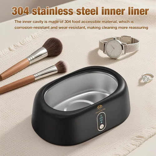 Vista 3 de CrystalLifePlus - Limpiador ultrasónico de joyería de 45 KHz para anillos, anteojos, relojes, diamante, dentadura, Invisalign, máquina limpiadora
