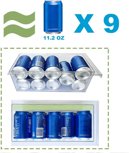 Vista 5 de Yatmung Paquete de 2 Organizadores de Cajón Deli Extra Grandes para Refrigerador Extraíble - Organizador de Cajón de Refrigerador y Contenedores