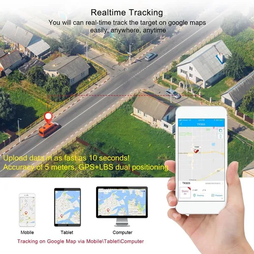 Vista 2 de Winnes Rastreador GPS para vehículos TK905 magnético, 4G en tiempo real, dispositivo de seguimiento de automóvil oculto antirrobo localizador