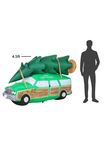 Vista 8 de Decoración Inflable Navidad Wagon Griswold de 8 pies Multicolor