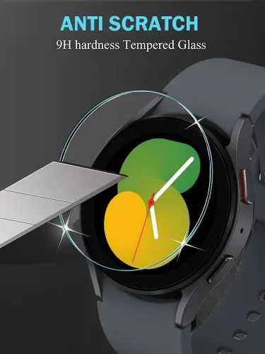 Vista 6 de DEALELE - Funda y protector de pantalla compatible con Samsung Galaxy Watch FE / 5/4 de 1.575 pulgadas, funda protectora de policarbonato