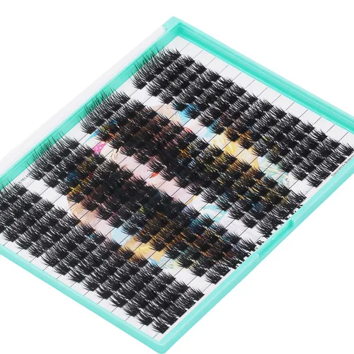 Vista 3 de Bodermincer XXXL Tray D Curl 280 racimos de extensiones de pestañas para bricolaje en casa (kit de pestañas de 0.472 in)