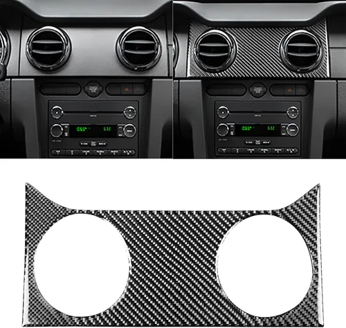 Vista 18 de NVCNX Recorte de fibra de carbono real para accesorios interiores Ford Panel de CA