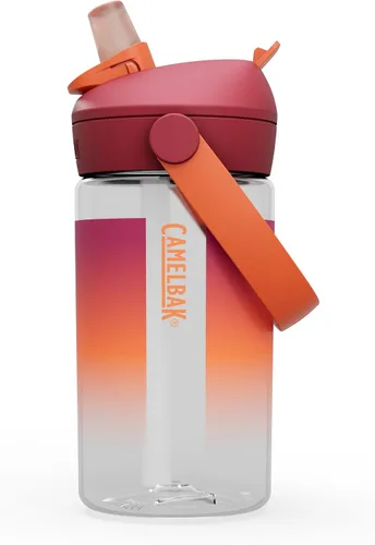 Vista 17 de CamelBak Thrive Kids - Válvula de mordida con popote para niños, botella de agua Tritan Renew Airplane Bandits, 14 onzas Easy Drinking Kids Can