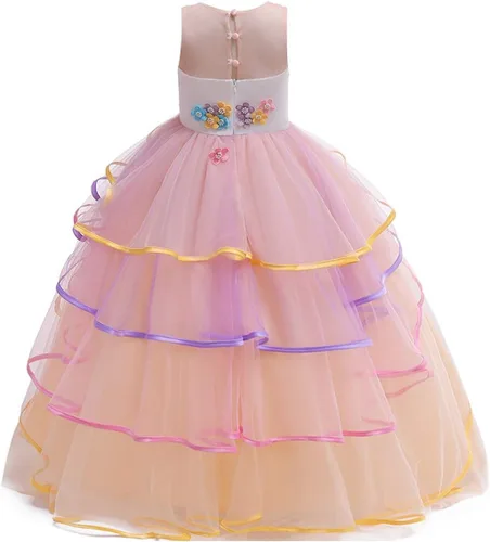 Vista 44 de REXREII Vestido de tul sin mangas para fiesta de unicornio para niñas, disfraz de carnaval, princesa, cumpleaños, Navidad, vestido largo