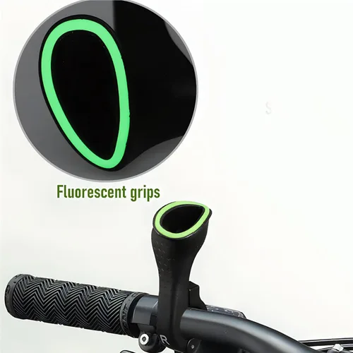 Vista 6 de Toddmomy Agarres fluorescentes para manillar de bicicleta, 1 par ergonómico, extremos de barra de bicicleta de montaña, extensores de manillar