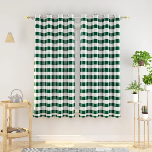 Vista 89 de Cortinas de 24 pulgadas de largo con diseño Buffalo Check Gingham Plaid para ventanas de cocina y baño, tratamiento para ventanas con 2 paneles