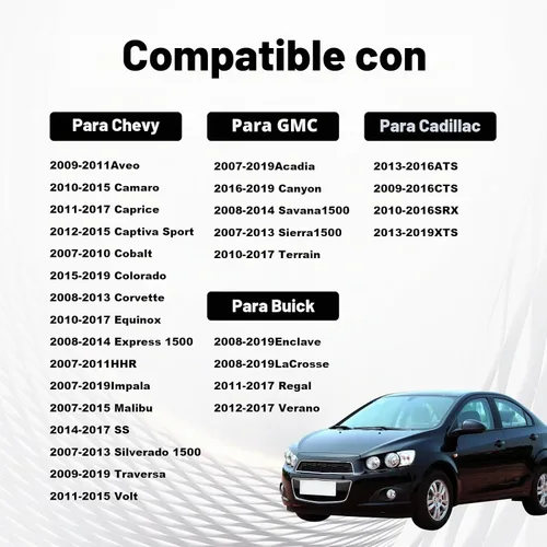 Vista 5 de Sensor de Presión Absoluta del Múltiple MAP Compatible con Chevy 09-11 Aveo 07-19 Impala, 08-19 Buick Enclave, 07-13 GMC Sierra 1500, #55573248