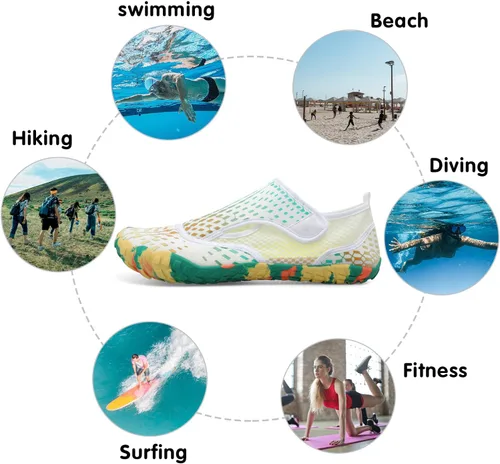 Vista 6 de Centipede Demon - Zapatos de agua para natación para mujeres y hombres, de secado rápido, descalzos, tenis acuáticos para playa, senderismo, buceo