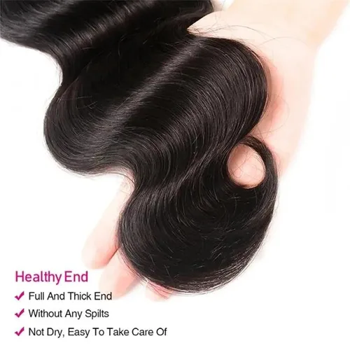 Vista 6 de Unice - Cabello ondulado brasileño 8A, cabello virgen, 3 unidades, extensiones tejidas de 100 % cabello humano, color natural, 3.3 a 3.5 onzas