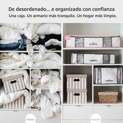 Vista 3 de Bolsa de almacenamiento al vacío Compactor XL Bolsas de almacenamiento al vacío para ahorrar espacio para ropa, edredones y mantas Solución
