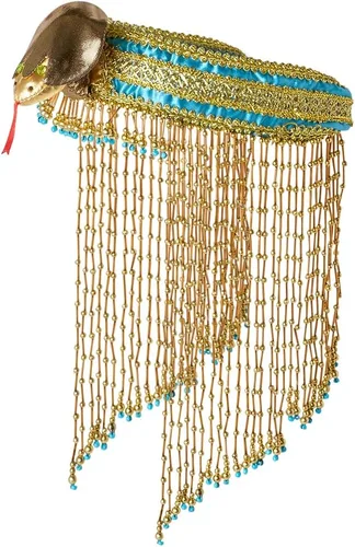 Vista 2 de Forum Novelties Accesorio de disfraz egipcio para mujer, tocado con cuentas de serpiente Asp