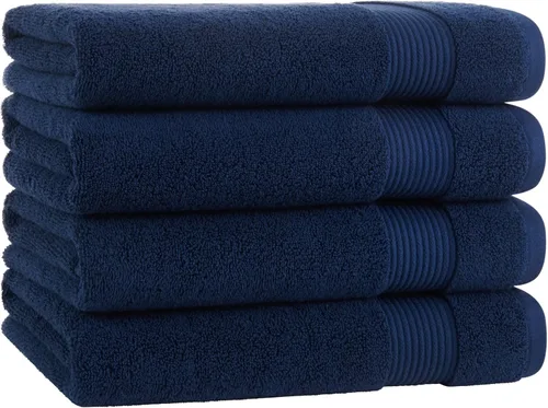 Vista 49 de Juego de toallas de baño Arkwright de 4 piezas - 100% algodón súper suave, 600 GSM de secado rápido y absorbente, artículos de lujo para baño