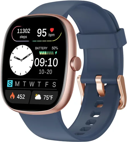 Vista 12 de Rastreador de actividad física para hombres y mujeres con llamadas Bluetooth, monitor de frecuencia cardíaca 24/7 y oxígeno en sangre, rastreador