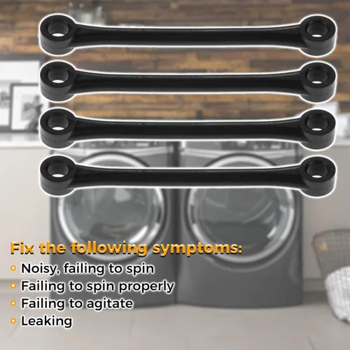 Vista 5 de 4 correas de amortiguación para arandela WH1X2727, repuesto para GE, Hotpoint Sustituye a WH1X10046 AP2044899 PS271100 WH01X10028 56121T4WW