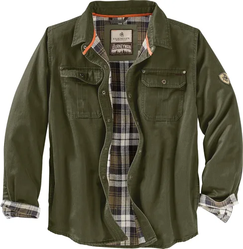 Vista 13 de Legendary Whitetails – Chaqueta de camisa de franela con forro para hombre, de algodón encerado resistente al agua Cebada