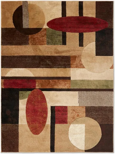 Vista 9 de Home Dynamix Tribeca Jasmine - Alfombra de área geométrica contemporánea, marrón/rojo, 6 pies 7 pulgadas x 9 pies 10 pulgadas