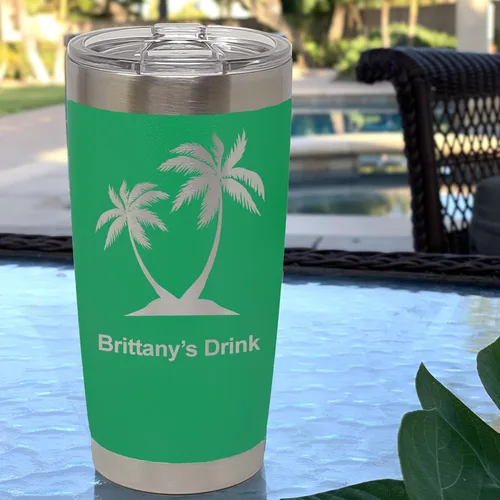 Vista 121 de LaserGram Vaso aislado al vacío de 20 onzas, notas musicales, grabado personalizado incluido (negro)