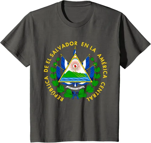 Vista 46 de Camiseta con diseño de emblema de la bandera de El Salvador